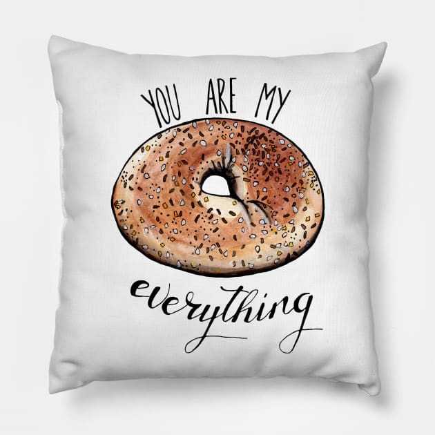 bagel bread you are my everything Pillow by crackstudiodsgn