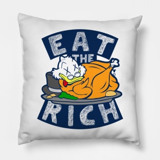 EAT THE RICH DUCK sticker by TaizTeez Pillow