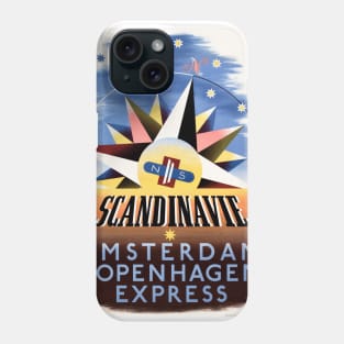 Scandinavie Netherlands Vintage Railroad Poster Phone Case