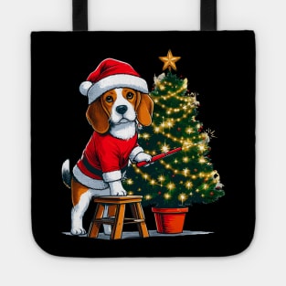 Beagle Dog Christmas Tote