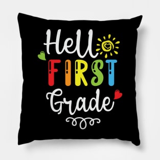 Hello First Grade Back To School Pillow