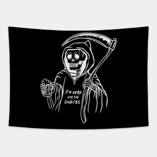 I'm here for the Snacks - Witchy Reaper T-Shirt Tapestry