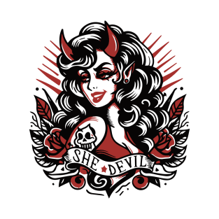 Retro Devil Girl T-Shirt