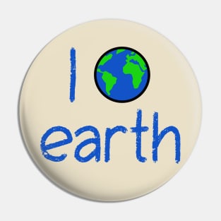 I Love Earth environmentalist Pin