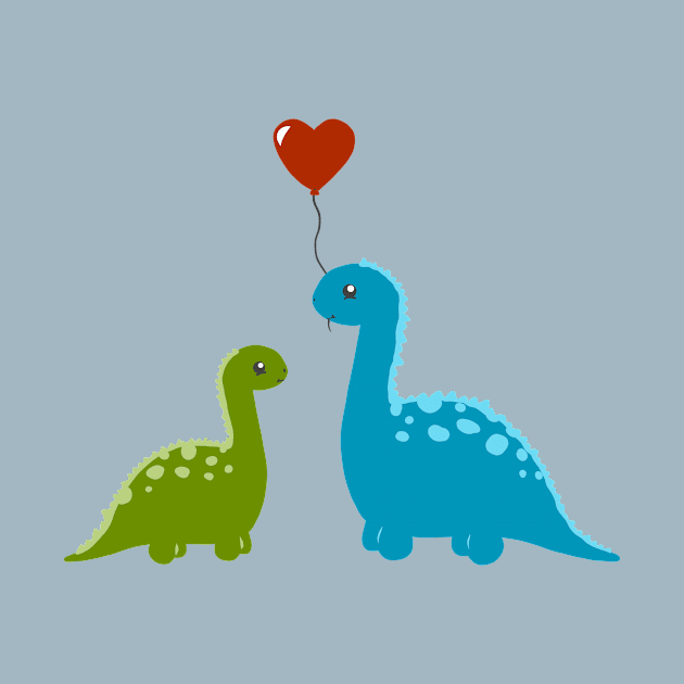 Dinos in Love by Tilly-Scribbles