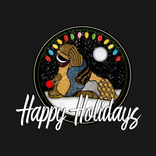 A little dog... Doodle. Happy Holidays. T-Shirt