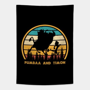 Pumbaa and Timon Vintage Tapestry