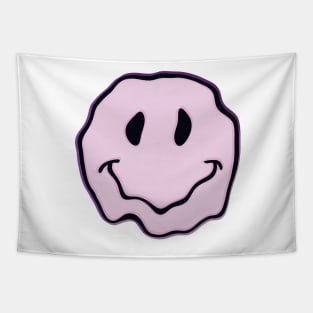 Light purple melting smiley face Tapestry