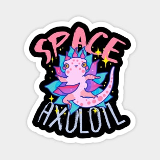 Cute Crazy Psycedelic Space Axolotl Artwork Magnet