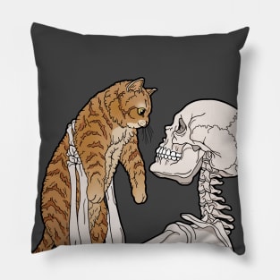 hello orange cat friend Pillow