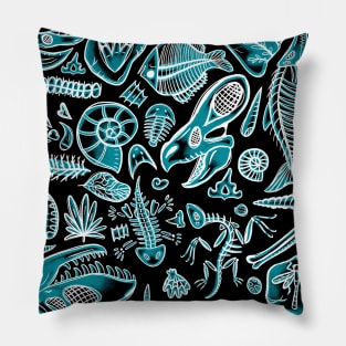 X-ray Dinosaur Fossils and Bones Pillow