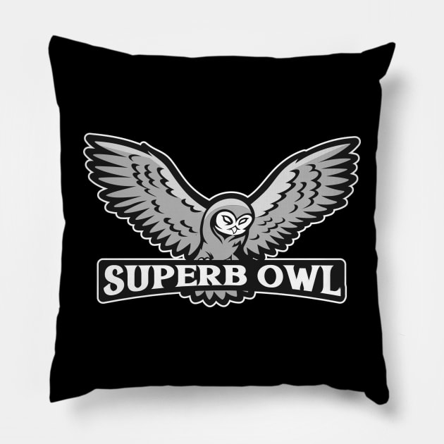 Superb Owl Pillow by Space Cadet Tees