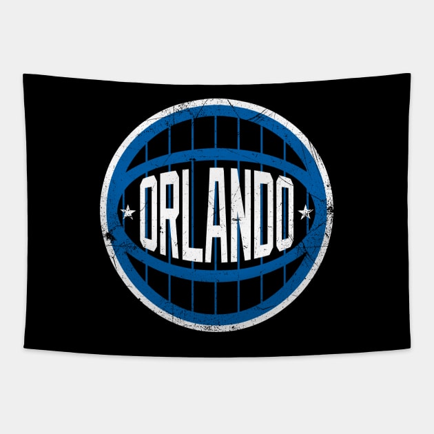 Orlando Retro Ball - Black Tapestry by KFig21