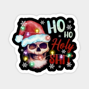 ho ho ho skeleton skull christmas Magnet