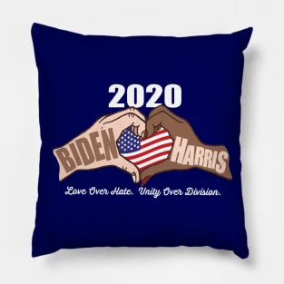 Biden Harris 2020 Hands In Heart Shape Pillow