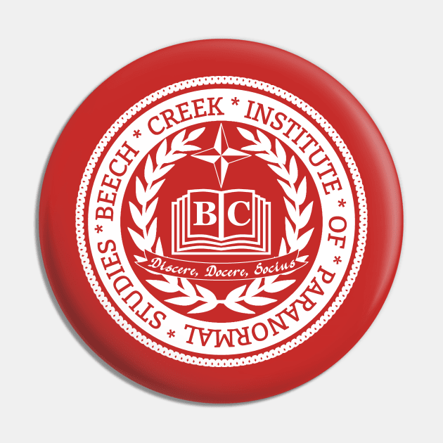 Beech Creek Institute of Paranormal Studies Seal Pin by J. Rufus T-Shirtery