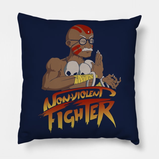 Non-Violent Fighter Pillow by Kravache
