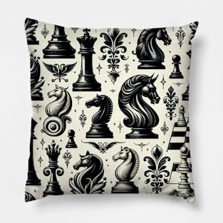 Grandmaster's Tapestry: A Chessboard Elegance Pillow