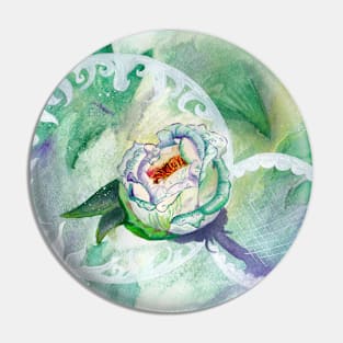 Abstract peony Pin