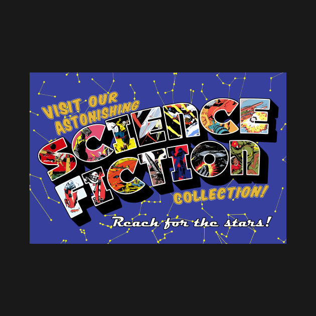 Library Week Postcard - Science Fiction by alexp01