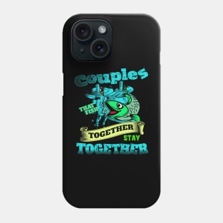 Couples fishing together Phone Case