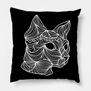 Funny Modern Mandala Cat, Gift Idea for Cat Lovers Pillow