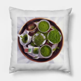 Matcha Green Tea Vintage Japan Pillow