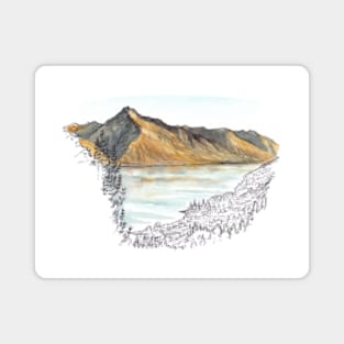 Walter Peak sunset sketch Magnet