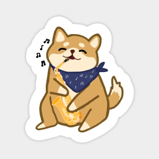 Saxophone Shiba Inu Magnet