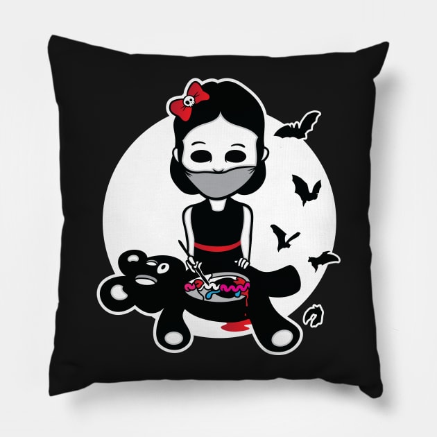 Teddy gets surgery Pillow by TerrorTalkShop