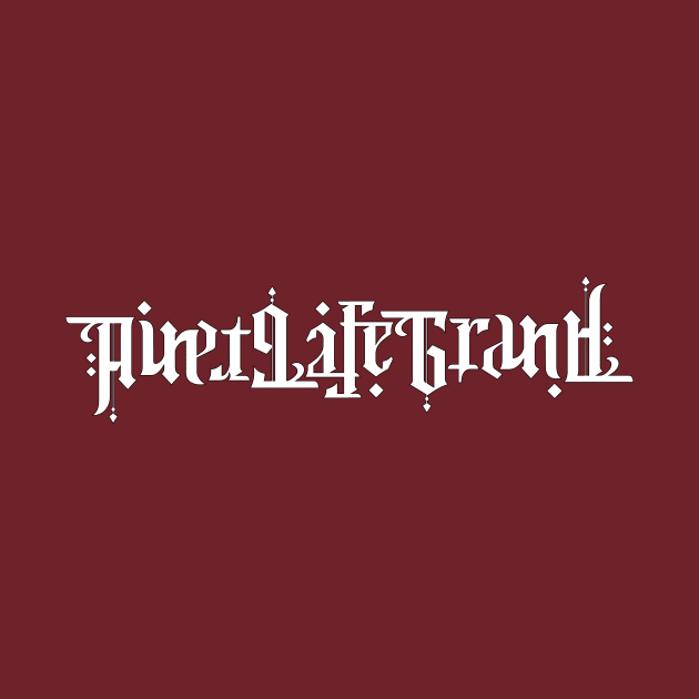 Widespread Panic Ain't Life Grand  Ambigram in white by R U Kind Design