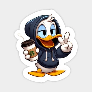 Donald Duck with his regular coffee Magnet