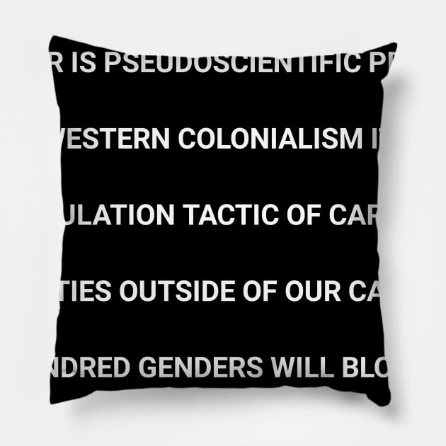 gender is pseudoscientific Pillow by itacc