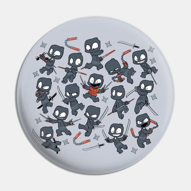 Ninja Mess Pin by Dooomcat