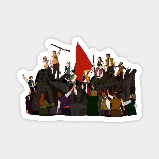 Les Miserables Barricade Magnet by byebyesally