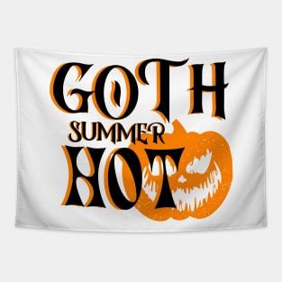 Hot Goth Summer-Horror Smiling Pumpkin Tapestry