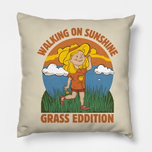 Walking On Sunshine Grass Edition Pillow