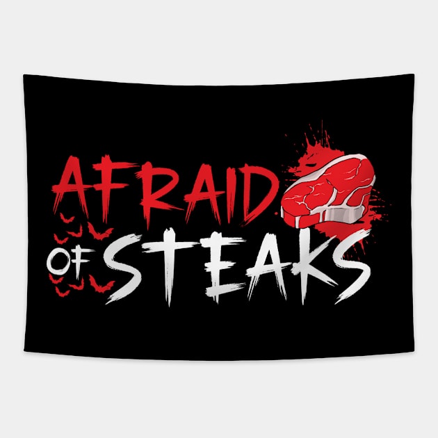 Scary Zombie Steaks Funny Vegan Horror Themed Apparel Tapestry by Riffize