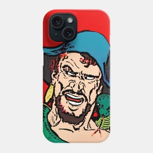 Earring pirate with green snake Phone Case