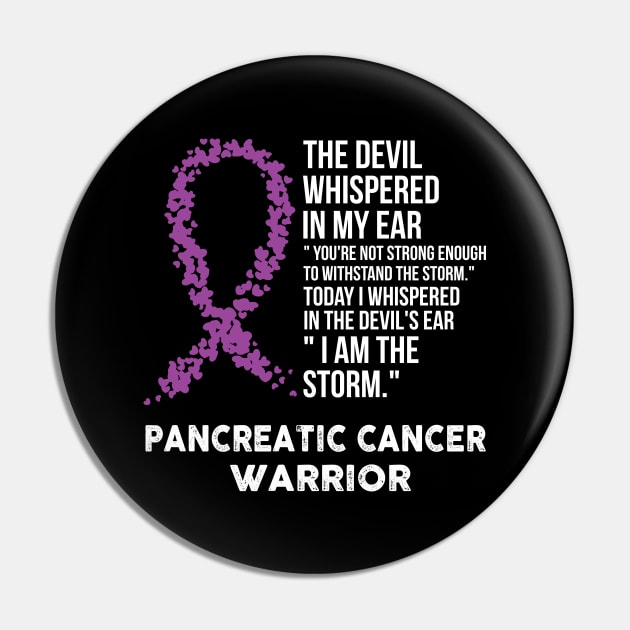 The Devil- Pancreatic Cancer Awareness Support Ribbon Pin by HomerNewbergereq