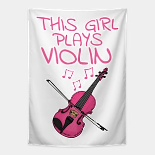 This Girl Plays Violin, Female Violinist Tapestry