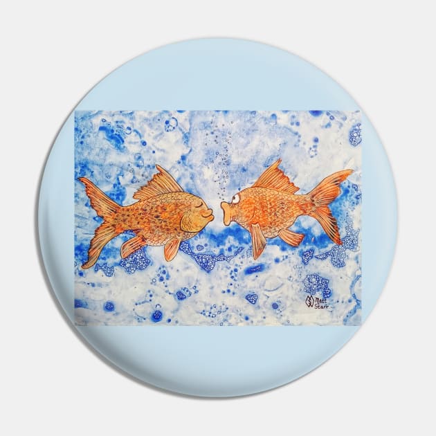 Goldfish Rendezvous Pin by Matt Starr Fine Art