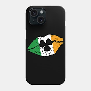 Irish Kiss Shamrock Clover Lips Lipstick St Patricks Day Phone Case