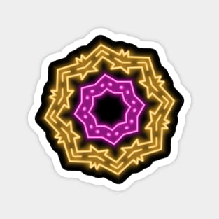 Yellow and Purple Neon Colors Magnet