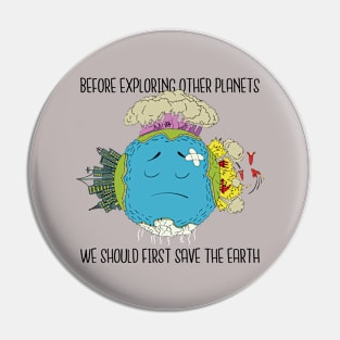 Save Our Planet Earth Pin