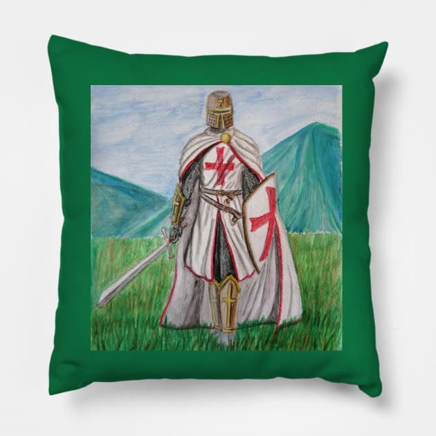 Knight Crusader Pillow by An.D.L.