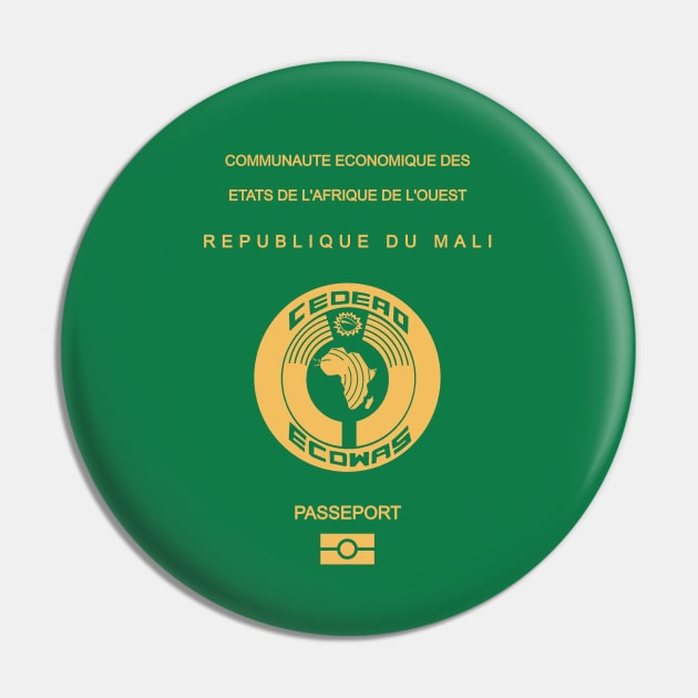 Mali passport Pin by Travellers