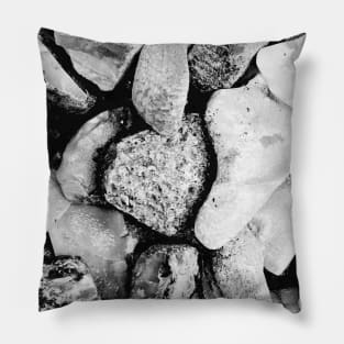 Stones black and white Pillow