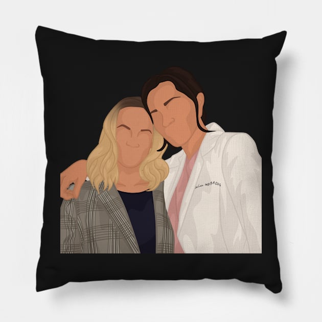 Carina Deluca & Maya Bishop | Station 19 Pillow by icantdrawfaces