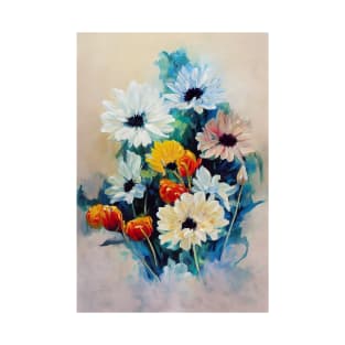 Wildflower Bouquet Painting T-Shirt